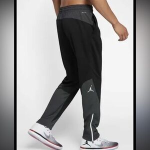 Men’s NIKE Dri Fit JORDAN Air Flight Basketball Track Pants Medium M Black Zip